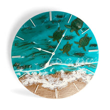 Load image into Gallery viewer, 800mm ocean clock with turtles