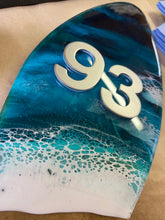 Load image into Gallery viewer, Surfboard House Number Sign