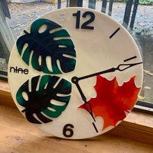 Load image into Gallery viewer, SALE Monstera and maple clock: RRP $199