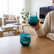 Load image into Gallery viewer, Stemless White Wine Glasses (2) - Creative Art by Bron