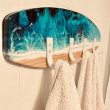 Load image into Gallery viewer, Surfboard Towel Rack: Wall Mounted